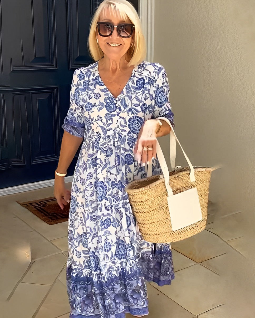 Keisha – Graceful V-Neck Floral