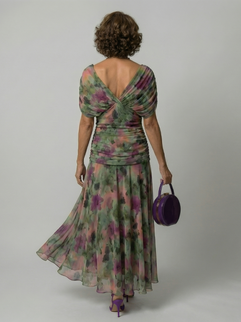 Calen – Off Shoulder Flow Midi Dresses