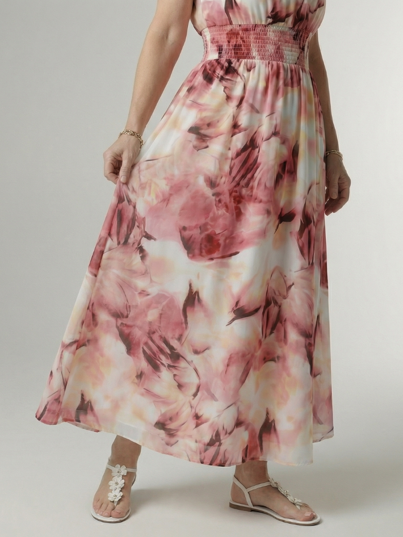 Sylin – Gathered Halter Midi Dress