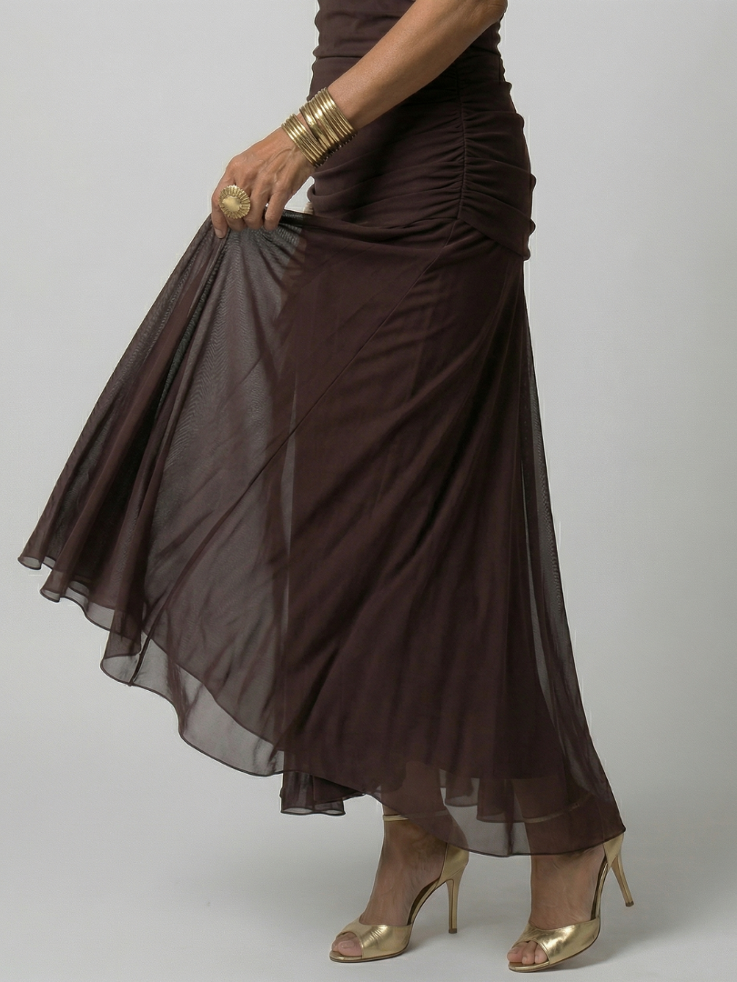 Calen – Off Shoulder Flow Midi Dresses