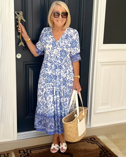 Keisha – Graceful V-Neck Floral