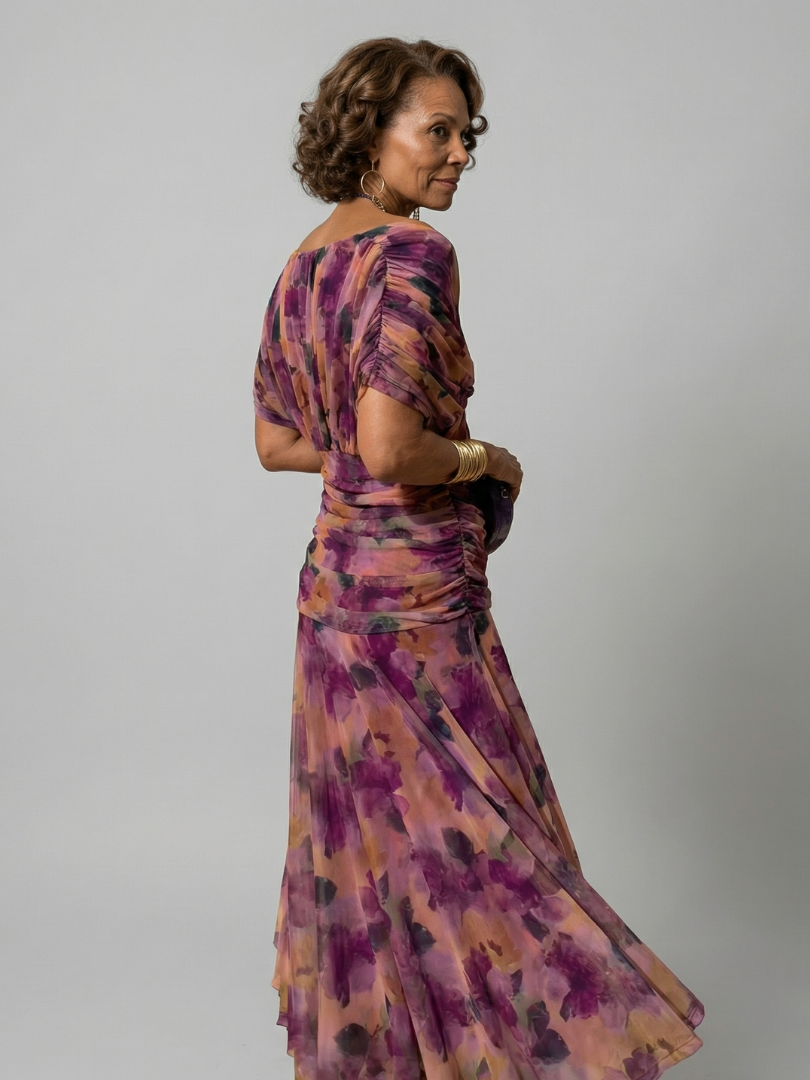 Calen – Off Shoulder Flow Midi Dresses