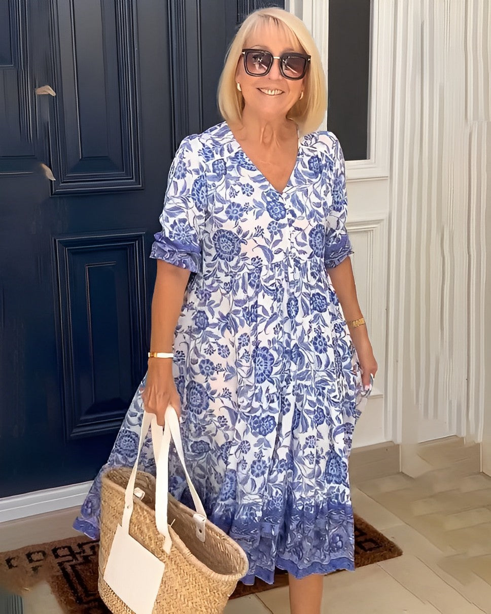 Keisha – Graceful V-Neck Floral