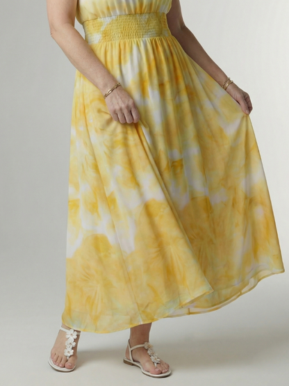 Sylin – Gathered Halter Midi Dress