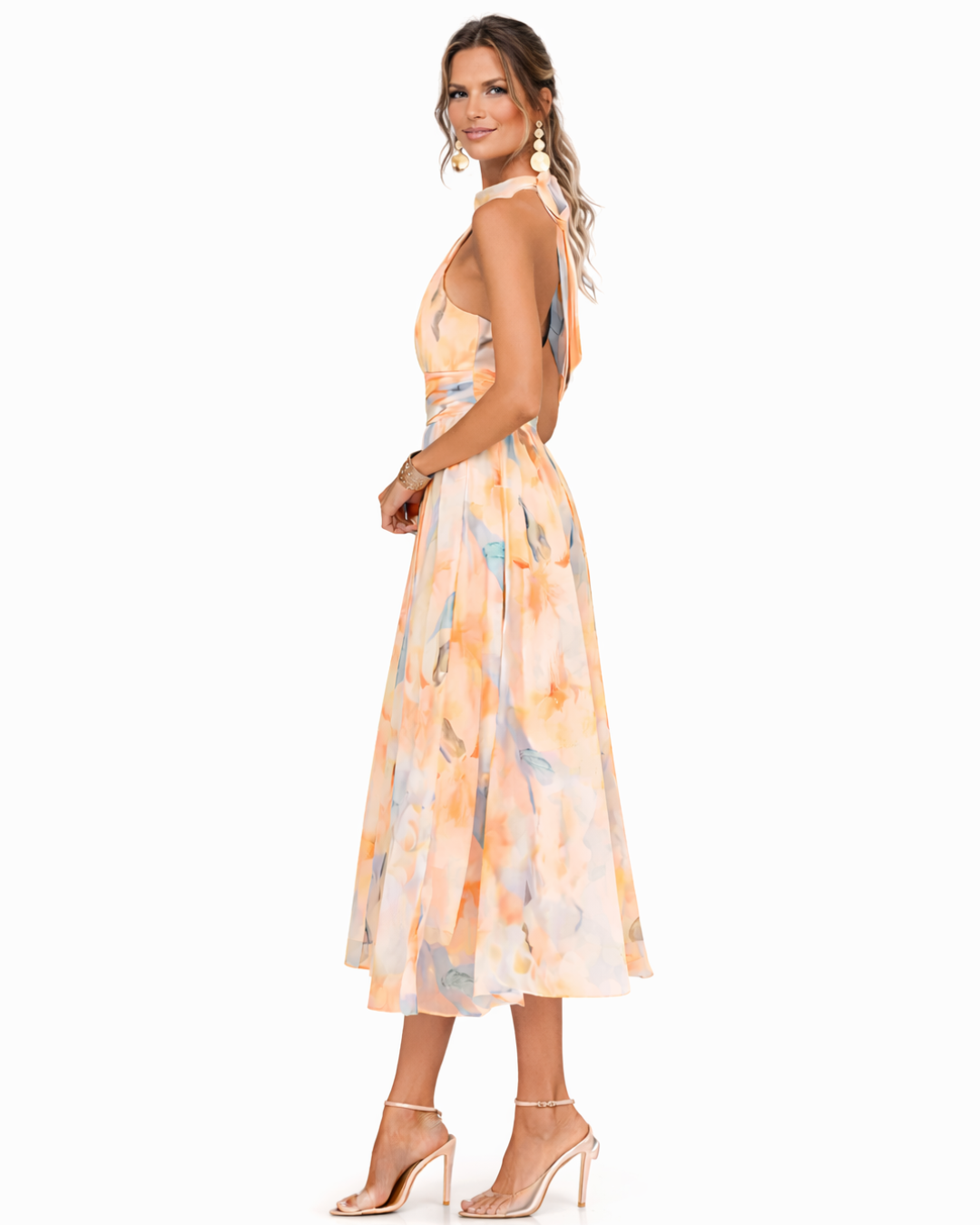 Elara – Halter-Neck Maxi Dress