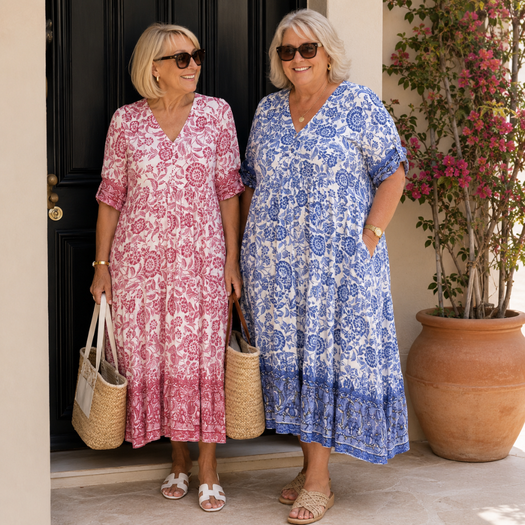 Keisha – Graceful V-Neck Floral
