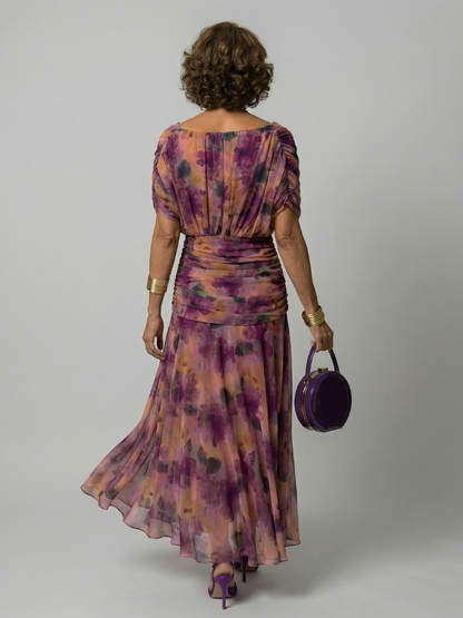 Calen – Off Shoulder Flow Midi Dresses