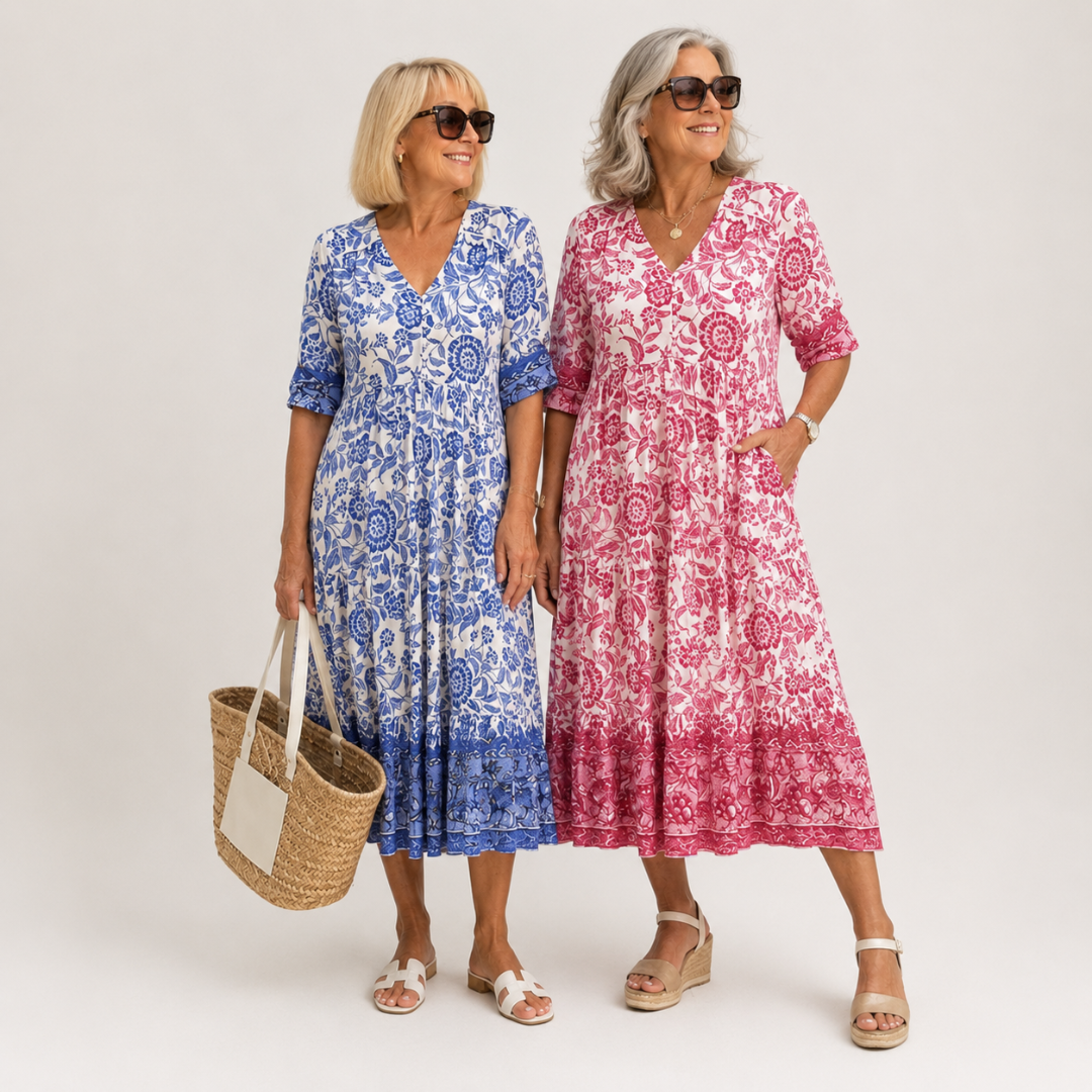 Keisha – Graceful V-Neck Floral