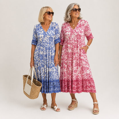 Keisha – Graceful V-Neck Floral