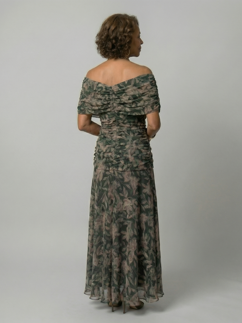 Calen – Off Shoulder Flow Midi Dresses