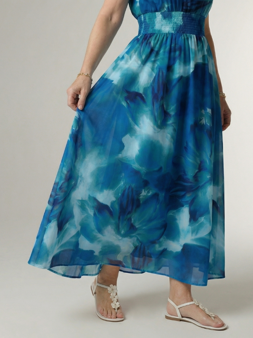 Sylin – Gathered Halter Midi Dress