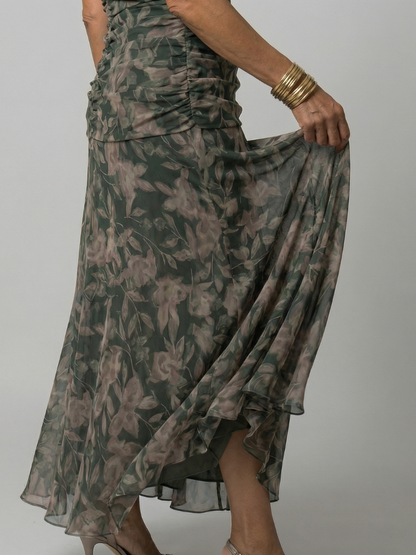 Calen – Off Shoulder Flow Midi Dresses