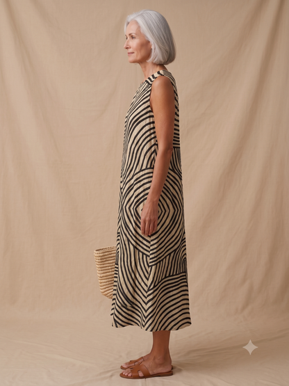 Savannah – Relaxed Printed Beach Midi Dress
