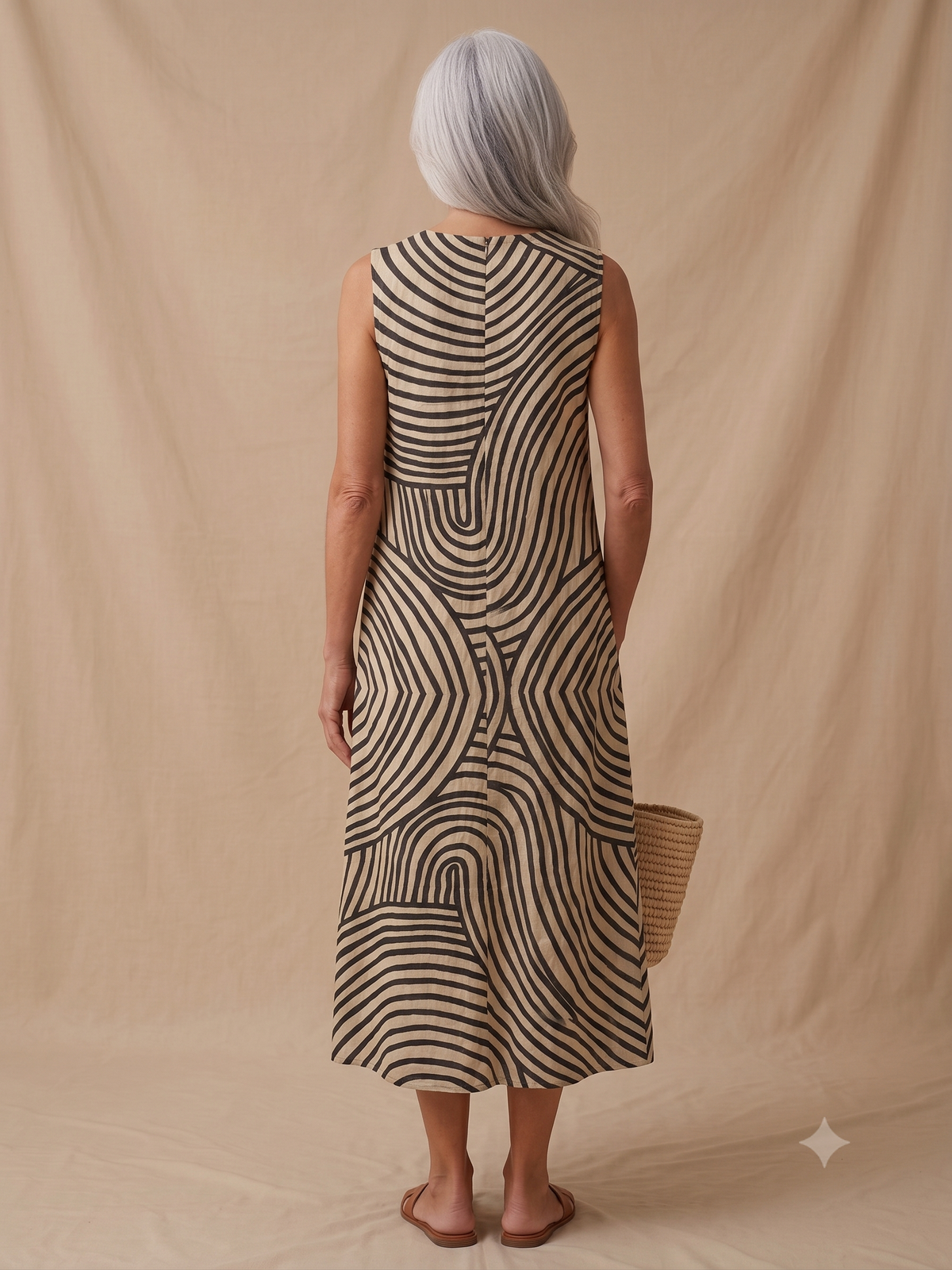 Savannah – Relaxed Printed Beach Midi Dress