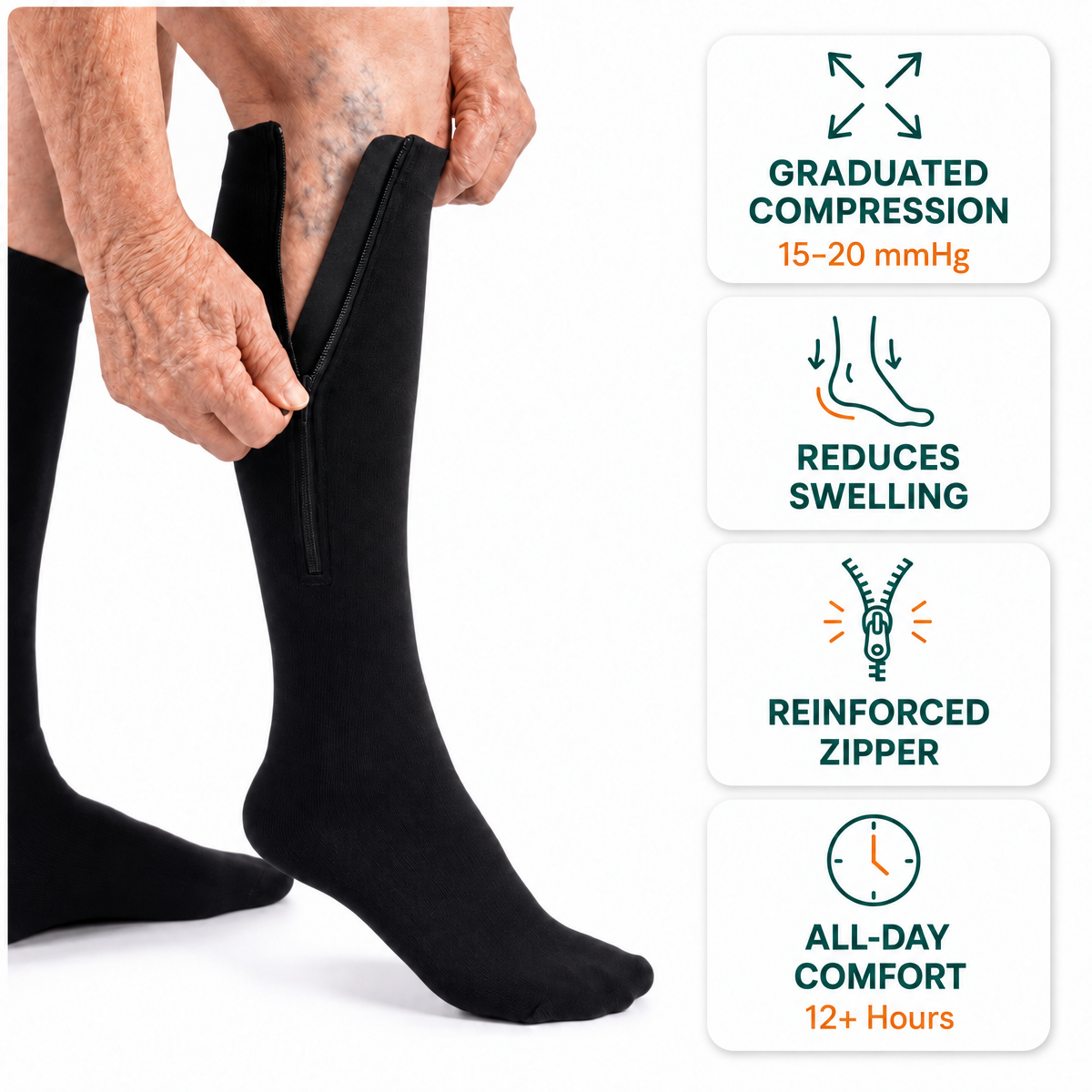 Arlevi Zippered Compression Socks