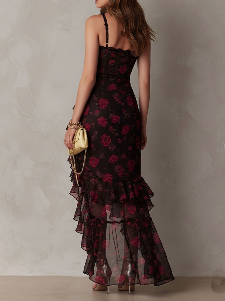 Ember Rose – Ruffle-Hem Floral Mini Dress