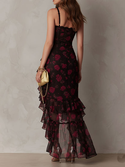 Ember Rose – Ruffle-Hem Floral Mini Dress