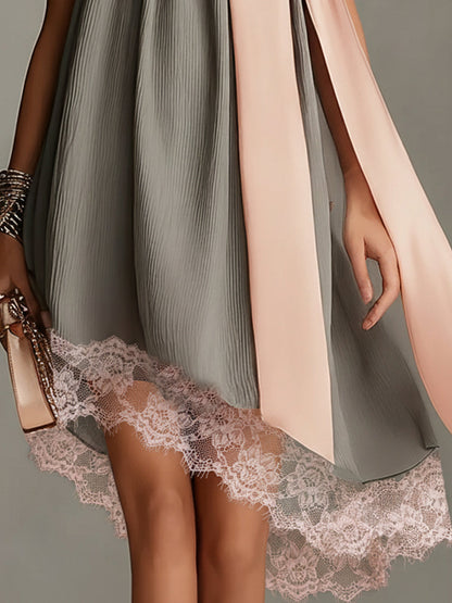 Brielle – Bow-Detail Satin Mini Dress