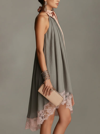 Brielle – Bow-Detail Satin Mini Dress