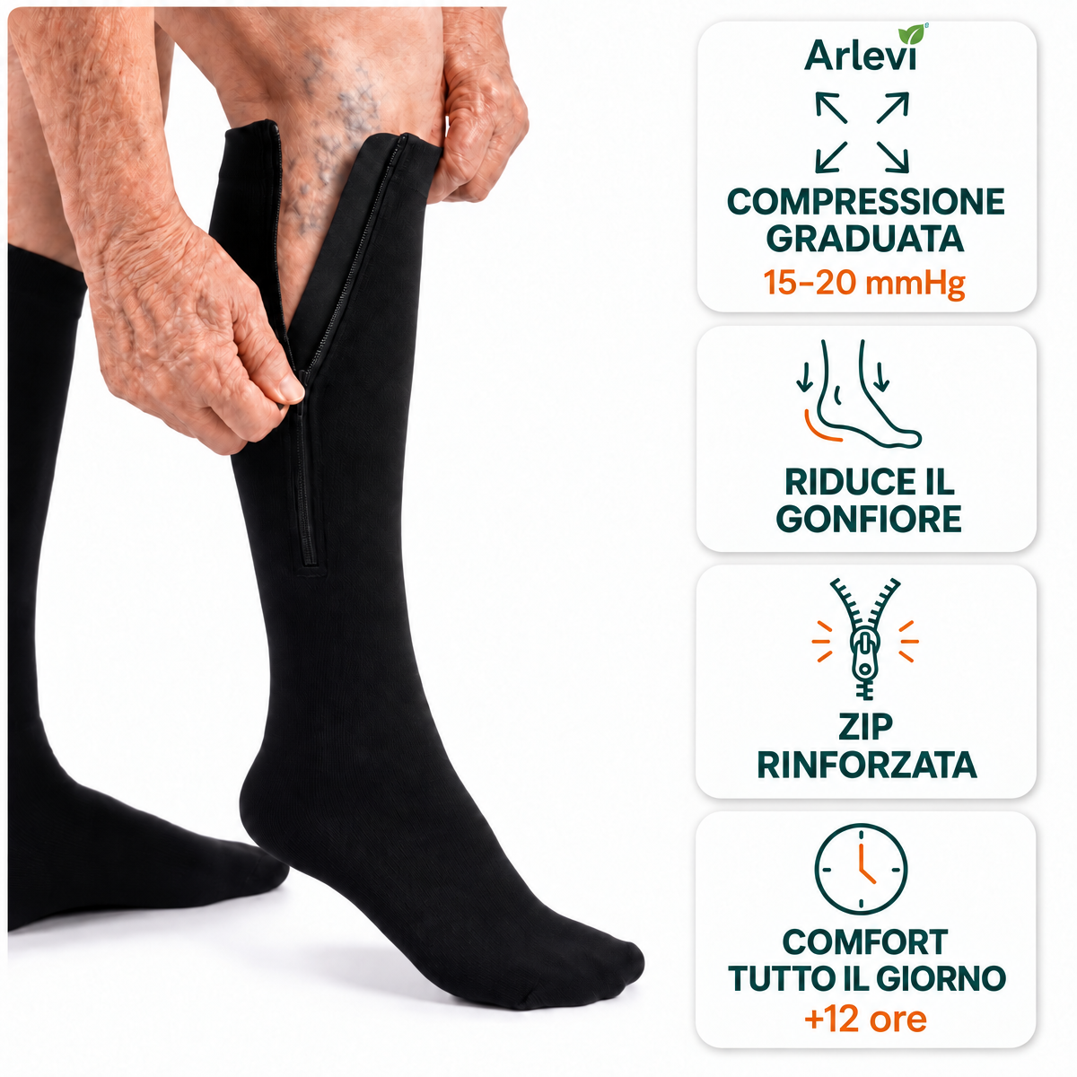 Arlevi Zippered Compression Socks