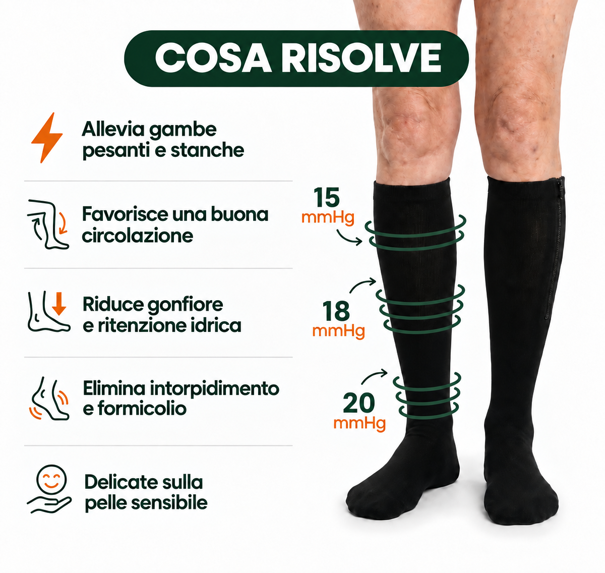 Arlevi Zippered Compression Socks