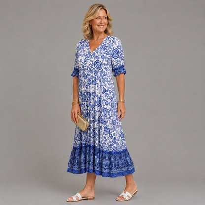 Keisha – Graceful V-Neck Floral
