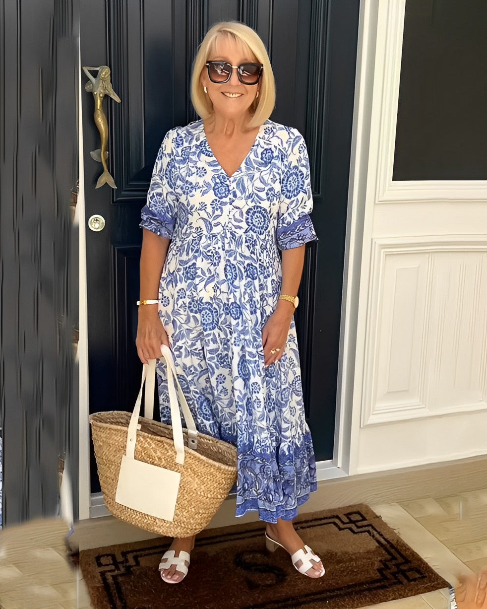 Keisha – Graceful V-Neck Floral