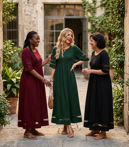 Aubrey – Flattering Tummy-Smoothing Midi Dress